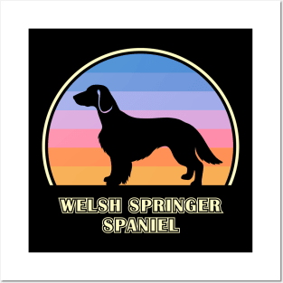 Welsh Springer Spaniel Vintage Sunset Dog Posters and Art